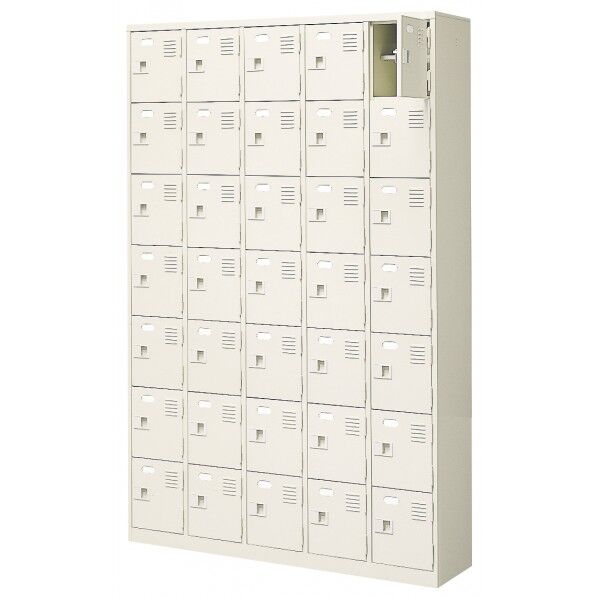 扉付 シューズボックス 鍵無 5列7段(35人用)