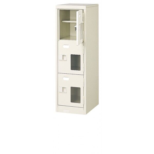 扉付 シューズボックス 鍵無 1列3段(3人用)