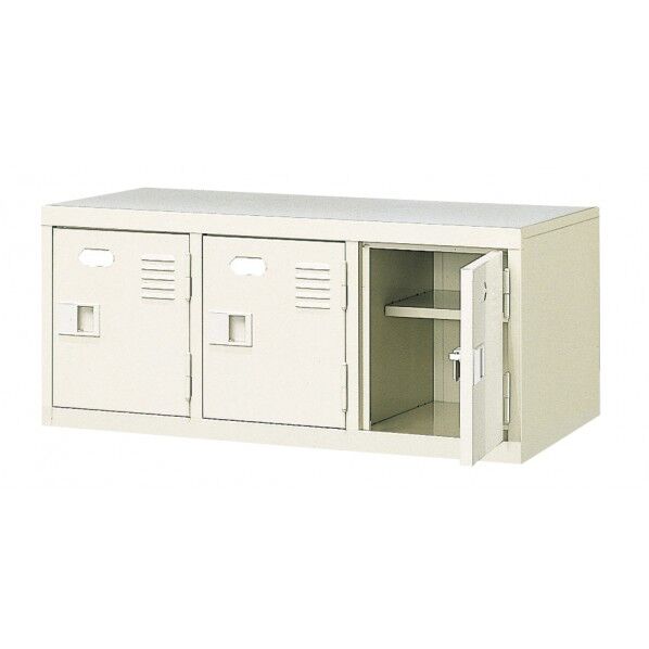 扉付 シューズボックス 鍵付 3列1段(3人用)