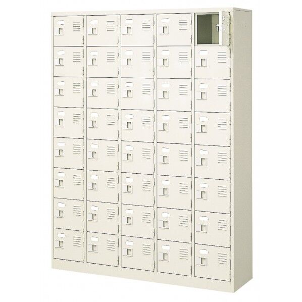 扉付 シューズボックス 鍵付 5列8段(40人用)