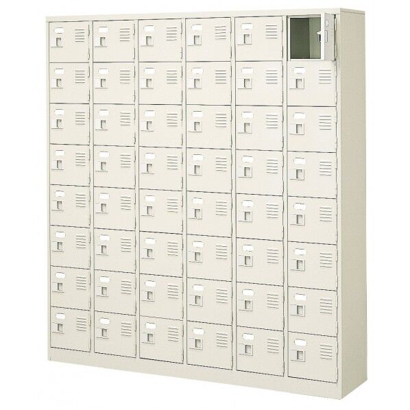 扉付 シューズボックス 鍵付 6列8段(48人用)
