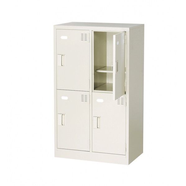 扉付 シューズボックス 鍵付 2列2段(4人用)