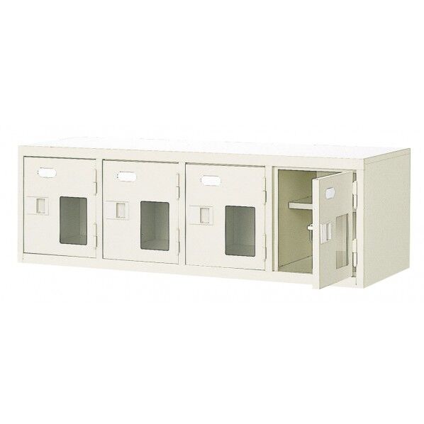 扉付 シューズボックス 鍵無 4列1段(4人用)