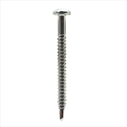 ドリルビス(半ネジ) PAN 三価クロメート 太さ:4mm 長さ:40mm ねじ切:30mm 42-018 700本