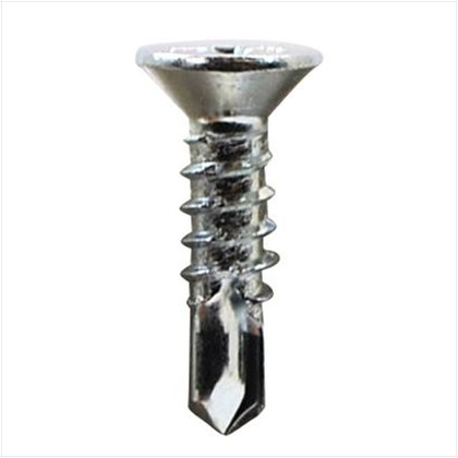ドリルビス サラ頭 三価クロメート 太さ:4mm 長さ:65mm ねじ切:37mm 42-067 400本