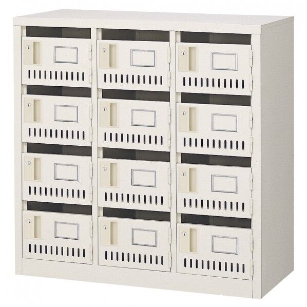 メールボックス 3列4段(12人用) セミホワイト BMT-12N 1台