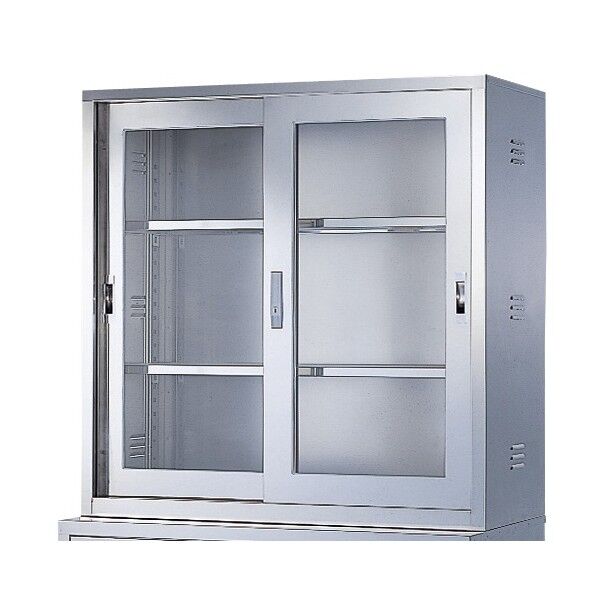 ステンレス薬品庫 ガラス引違戸(上置き用) BER-SYSU6 1台