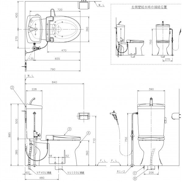 アサヒ衛陶 サンクリーン簡易水洗トイレセット(床給水便器+タンク(手洗付)+暖房便座) ラブリーホワイト AF450KTR46LW 1点...