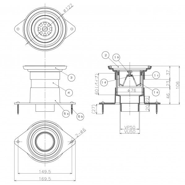 排水金具 VRP001 1点