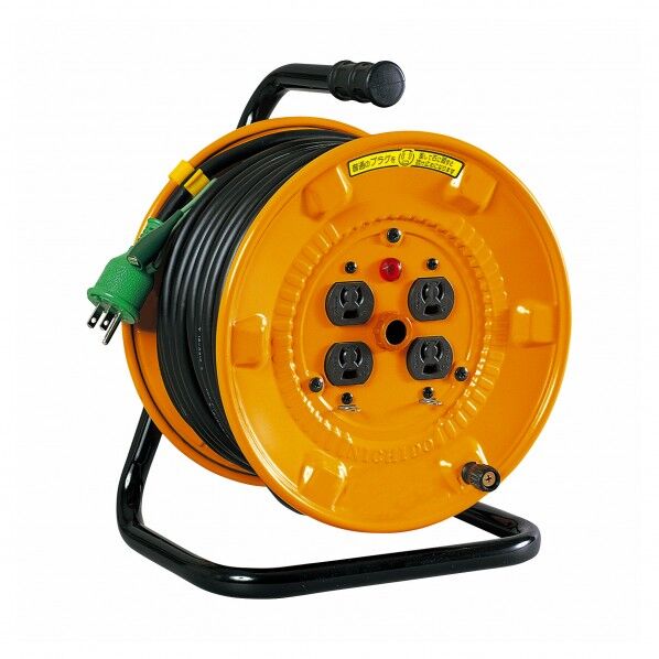 日動工業 100V抜止式コンセントドラム 黄色 NNP-E24N 1個...