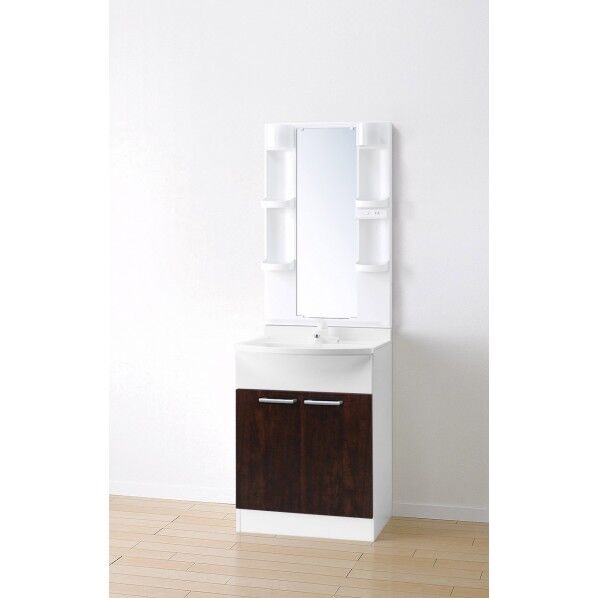 ALBA(アルバ)洗面化粧台セット(2枚扉) ダークブラウン 間口600mm LKAL601TFNJ5SBLND1 1点