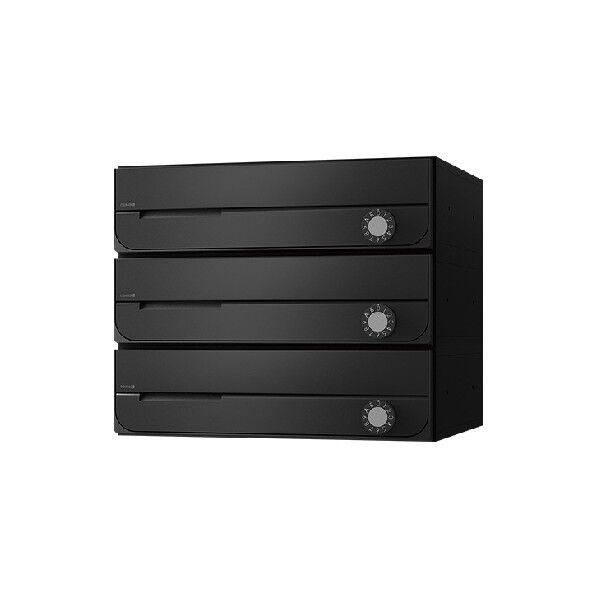 ポスト 前入前出 3戸用 大型ダイヤル錠