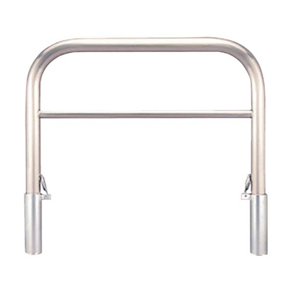 車止め アーチ型 横バー付 ステンレス製 脱着式 スチール製蓋 Yシリーズ YAW6L20-D 1点