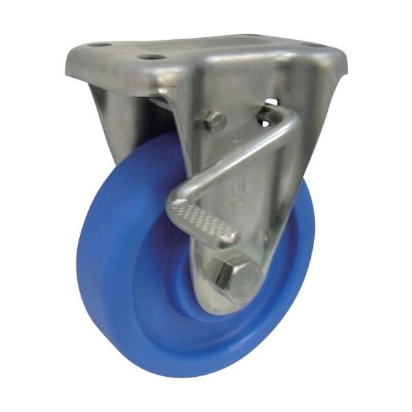 MCナイロン車輪(ベアリング無)ステンレス製固定金具ストッパー付 MCVA-KAB200 1点