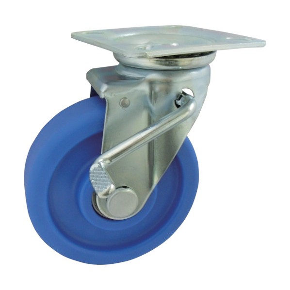 MCナイロン車輪(ベアリング入)プレス製自在金具ストッパー付 MCVB-JB75 1点