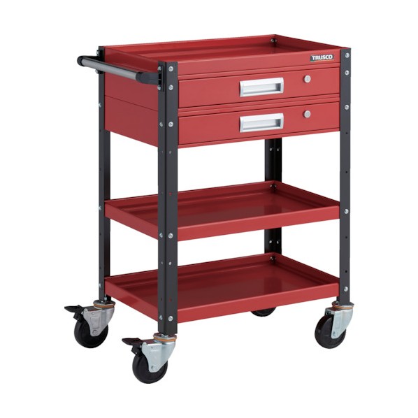 バーディワゴン 600X400 引出2段付 レッド/ブラック BDW-963V2-RBK 1点