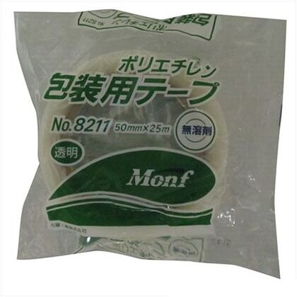 Monf ポリエチレン包装用テープ No.8211 透明 50mmx25m 2681475001