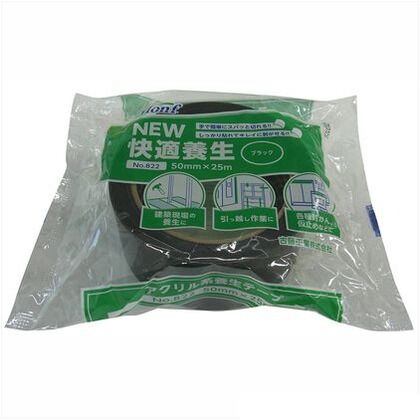 Monf NEW快適養生粘着テープ No.822 ブラック 50mmx25m 2681002304