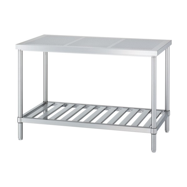 ステンレス作業台パンチング天板スノコ棚 間口1200×奥行600×高さ800 PWSN-12060 1点