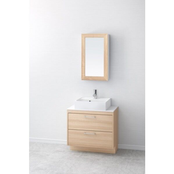 アサヒ衛陶 化粧台(デューク) 間口750mm ナチュラルベージュ LKDU750AFNJMM45FN1 1台