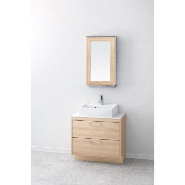 アサヒ衛陶 化粧台(デューク) 間口750mm ナチュラルベージュ LKDU750AFNJMML45FN1 1台