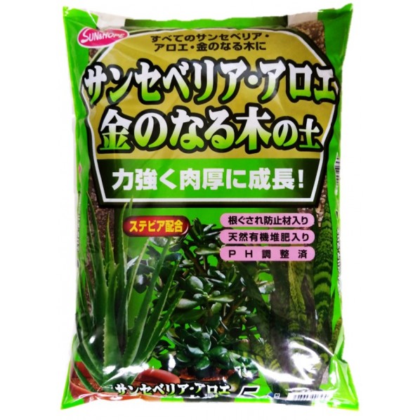 サンセベリアアロエ金のなる木の土 1個
