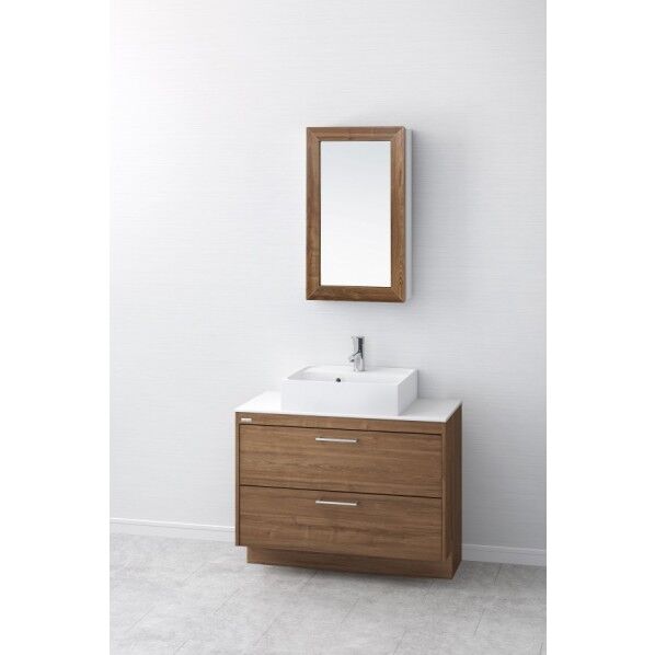 アサヒ衛陶 化粧台(デューク) 間口900mm チェスナットブラウン LKDU900AFNJMM45FC1 1台