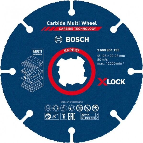 ボッシュ X-LOCKカーバイドマルチホイール 125×125×1.6mm 2608901193 1枚