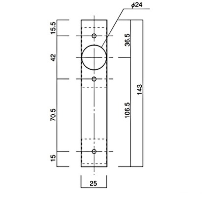 サムラッチ取替錠用 フロント板 1