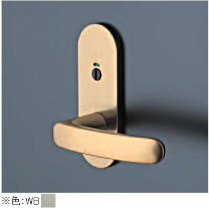 レバーハンドル 小判座 表示錠 ホワイトブロンズ TXS-1H42-WB 1