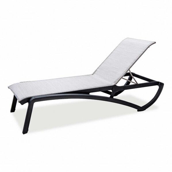 サンセットサンラウンジャー ブラック+グレー W780×D1920×SH390mm MZ-603-002-7 1台