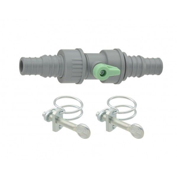 止水コックつき接手 延長用 内径15ミリ・18ミリ バンドつき