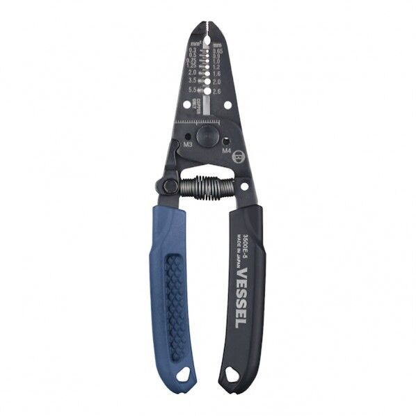 ワイヤーストリッパーねじカッター付 青 163mm 3500E-5 1本.