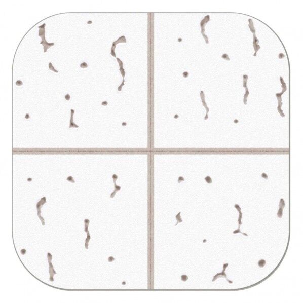 天井ボードの補修に! 天井シール ジプトーンクロス目 シールサイズ:140×140mm OP4001 1枚