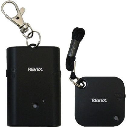 REVEX(リーベックス) 離れるとアラーム ブラック 子機:H35×W35.5×D8mm/親機:H62×W41×D16mm WSAB1...