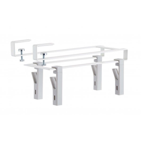 戸棚下回転式クリップ プレート 4連 ホワイト 5485 1点