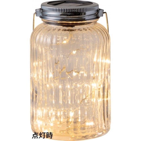 フェアリーメイソンジャー シルバー シルバー 約幅10cm×奥行10cm×高さ25.3cm LGS-115 1台