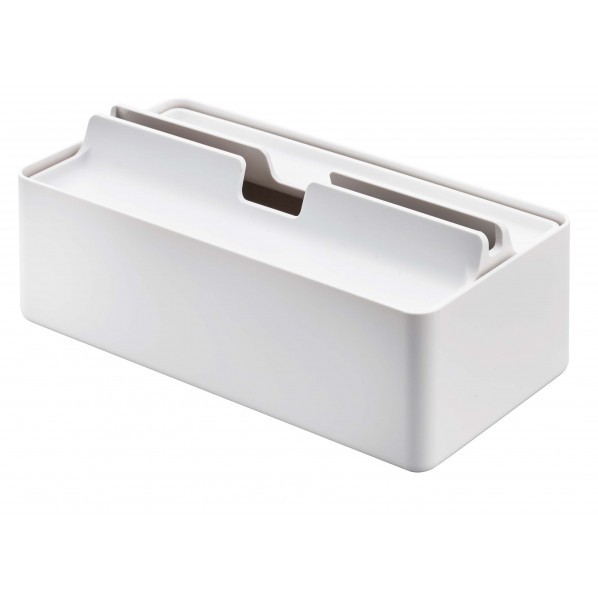 トレー蓋付きペーパータオルケース タワー ホワイト 5874 1点