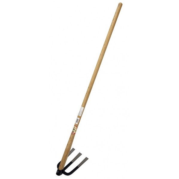 豊穣 山城型 三本備中鍬 1350 柄付 078409 1丁