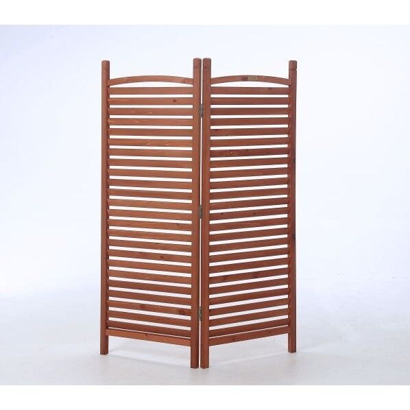 天然木ガーデンパーテーション 2連 BR TAN-3022-2 1台