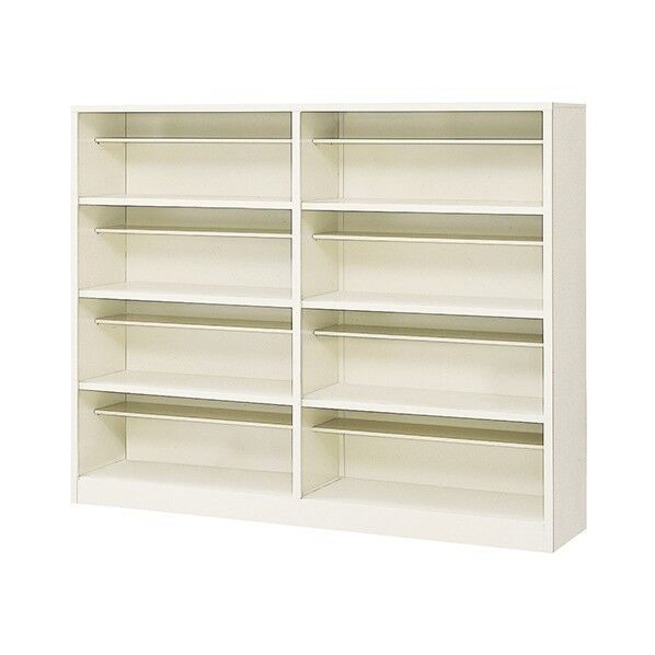 シューズボックス 2列4段 24人用 オープンフリータイプ セミホワイト 1210mm BB-15(N) 1台