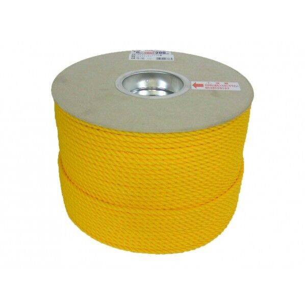 ユタカ RE-100イエロー PEカラーロープドラム 6X200m RE-100 1個