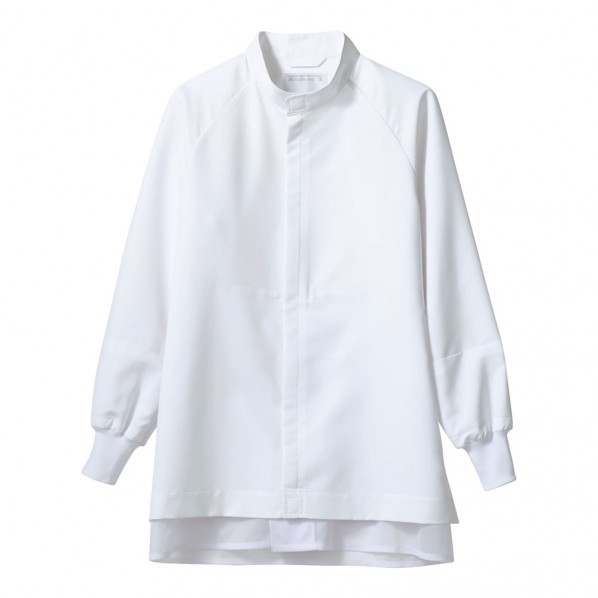 男女兼用ジャンバー長袖 白 ホワイト S RL8701-2 1個