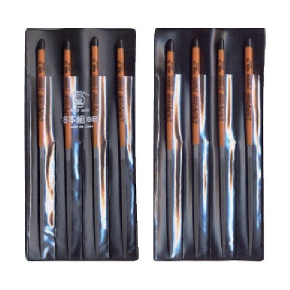 組ヤスリ 8本組 角 油目 KA008-04 1点