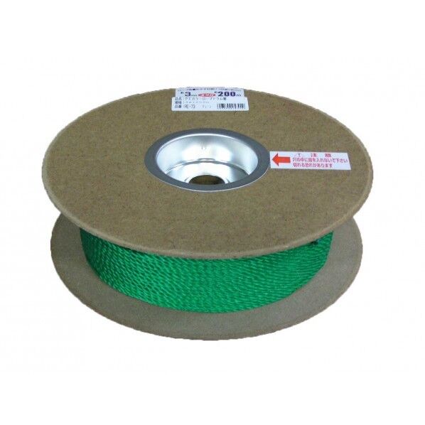 ユタカ RE-73グリーン PEカラーロープドラム 3X200m RE-73 1個