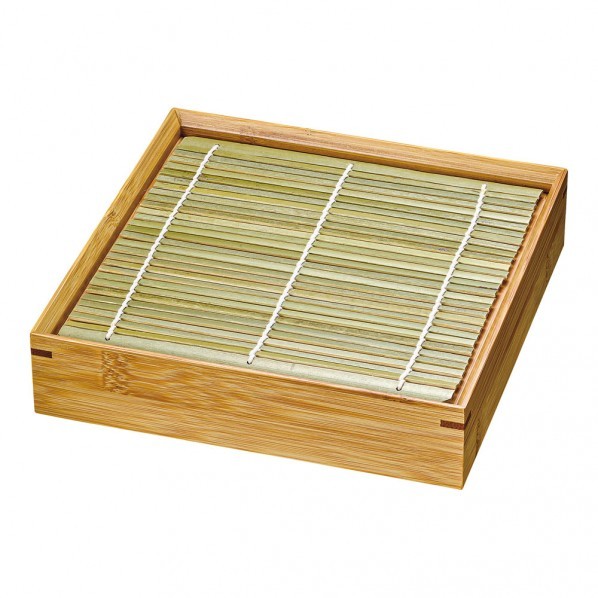 竹製 炭化麺皿 正角 19477 1個