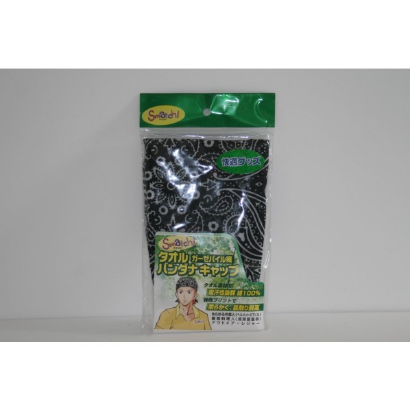 タオルバンダナキャップ ペイズリーブラック 2250 PB 1点