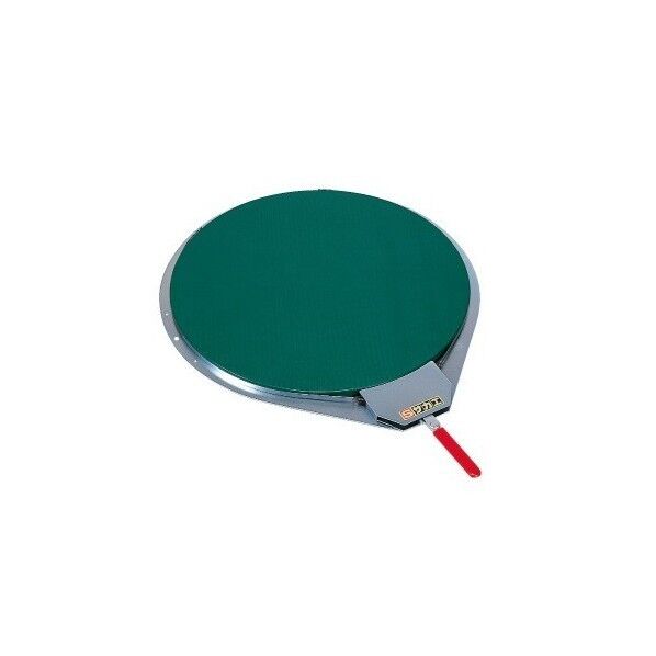 クルクル回転盤(ゴムマット・バンド式ハンドストッパー付) グリーン 340×525×16mm KH310 1台