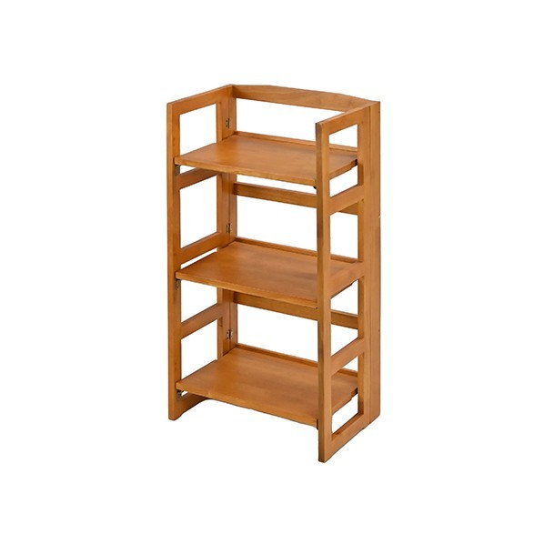 折りたためる天然木シェルフ ブラウン 幅44×奥行30×高さ87cm RF-8744 BR 1台