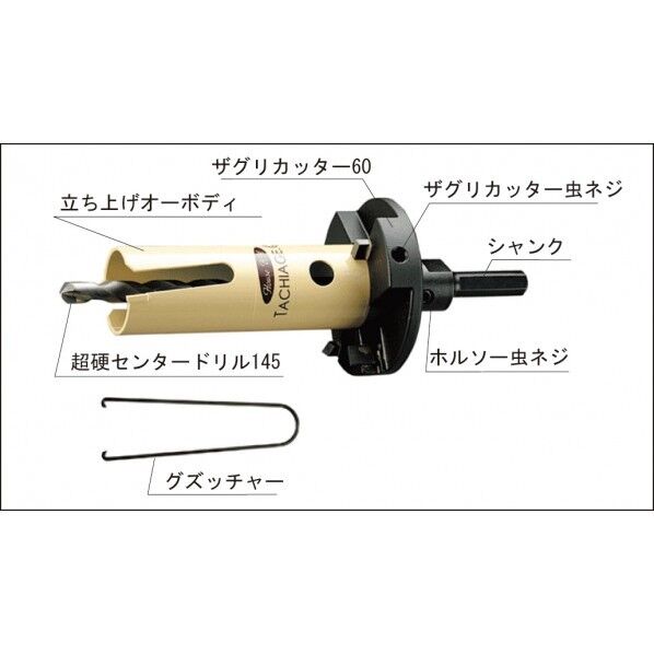 ザグリカッター虫ネジ6MM M615 刈払機用替刃・アタッチメント 1個